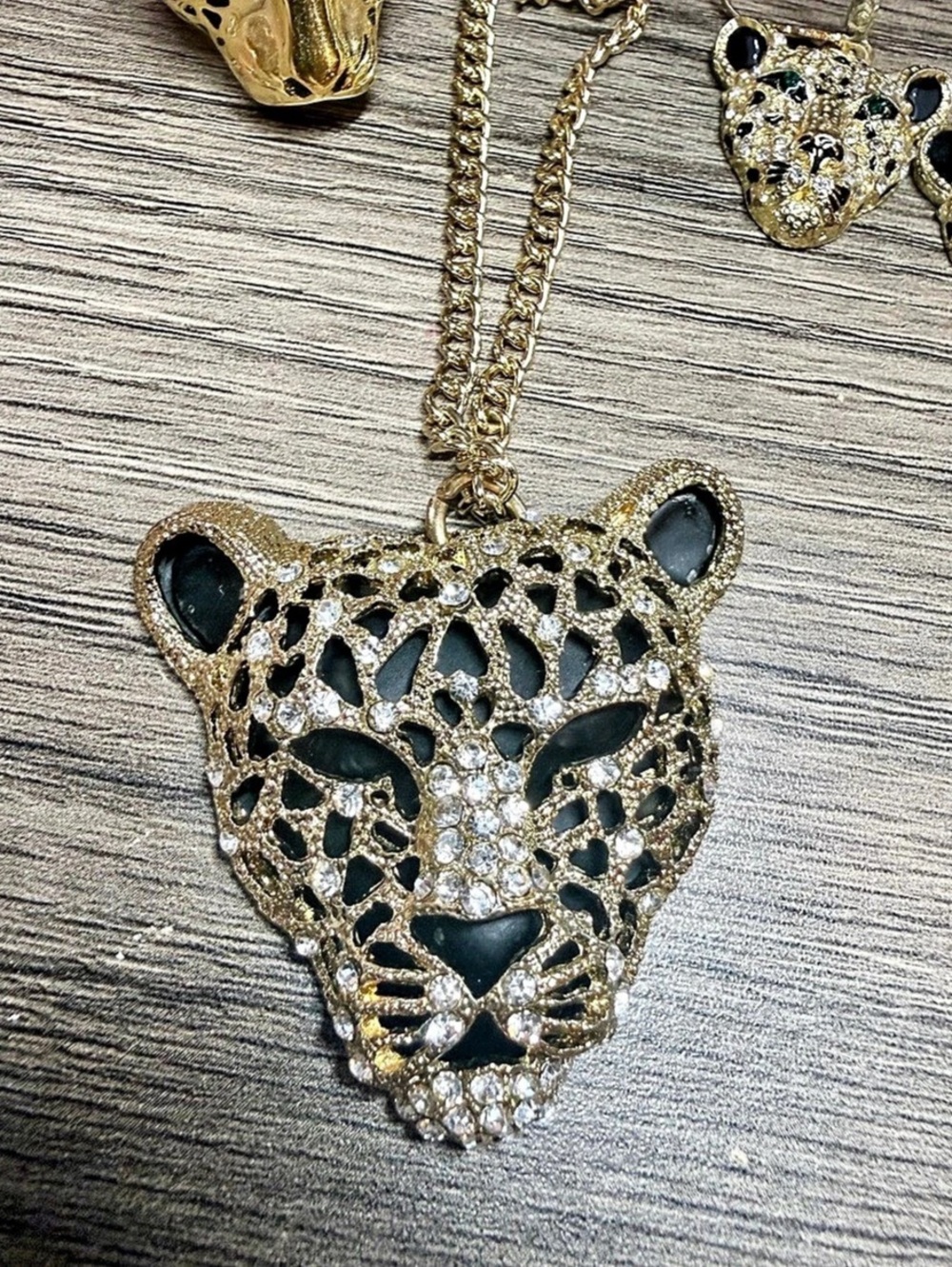 Leopard Statement Jewelry Set Gold
